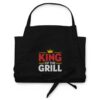 Black Embroidered Apron - King of the Grill