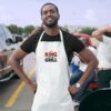 White Embroidered Apron - King of the Grill