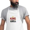 White Embroidered Apron - King of the Grill