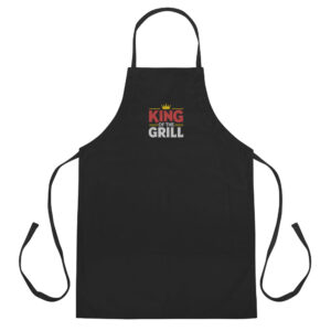 Black Embroidered Apron - King of the Grill